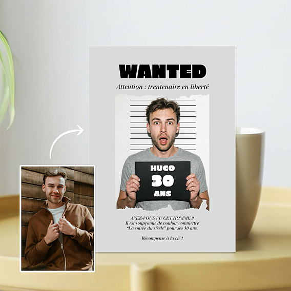Invitation Anniversaire Adulte Mugshot