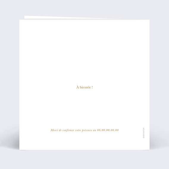 Invitation Anniversaire Adulte Photo Souvenir Ocre 40