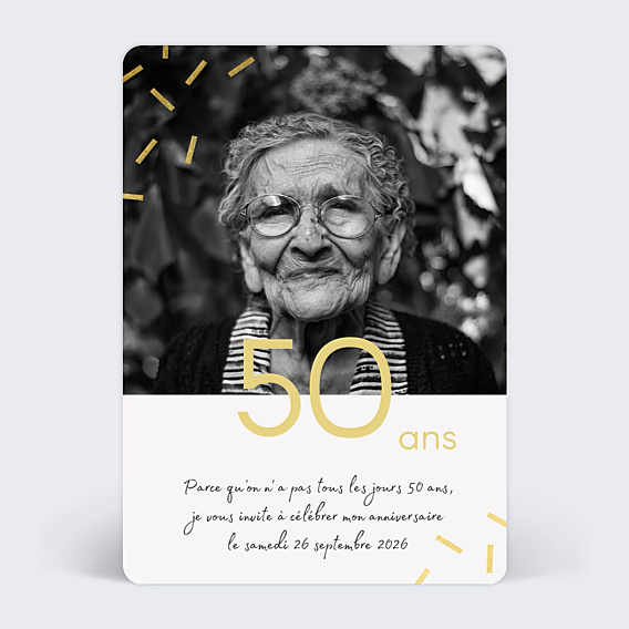 Invitation Anniversaire Adulte 90 ans Chic