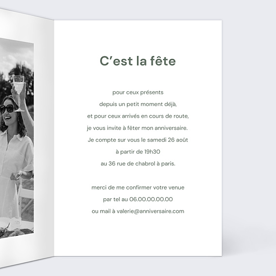 Invitation Anniversaire Adulte Dîner festif