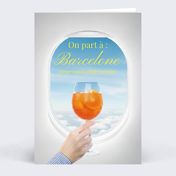 Invitation Anniversaire Adulte Fête en voyage