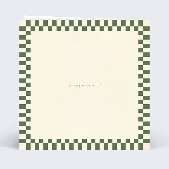 Invitation anniversaire Maestro pizza Verso