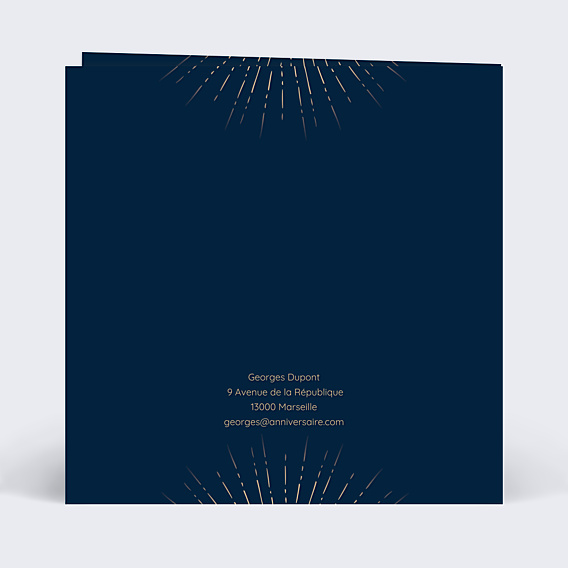 Invitation Anniversaire Adulte Feux Artifices