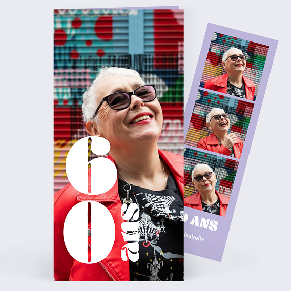 Invitation anniversaire 60 ans Original