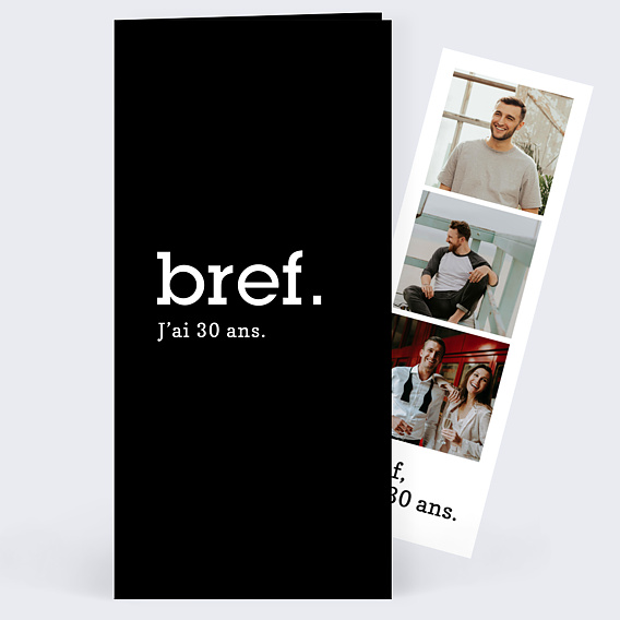 Invitation anniversaire Bref