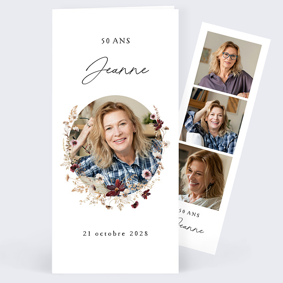 Invitation anniversaire Jardin Sauvage