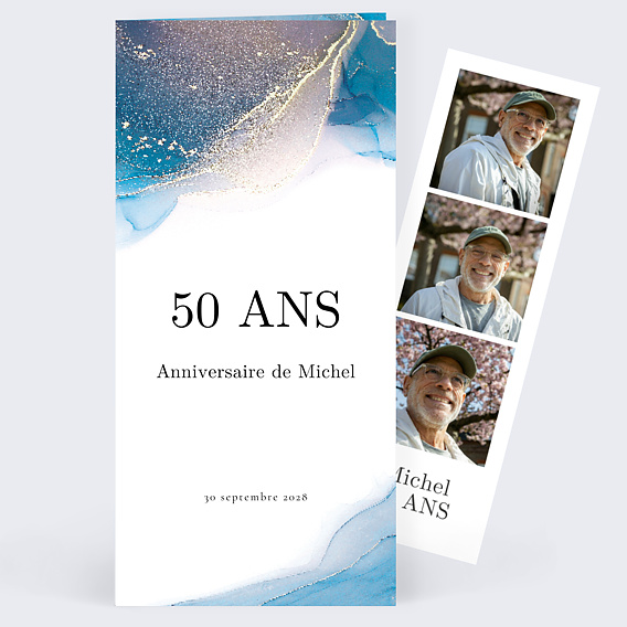 Invitation anniversaire Opaline