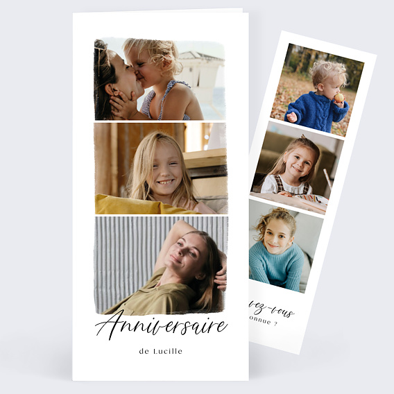Invitation anniversaire Triptyque des Années