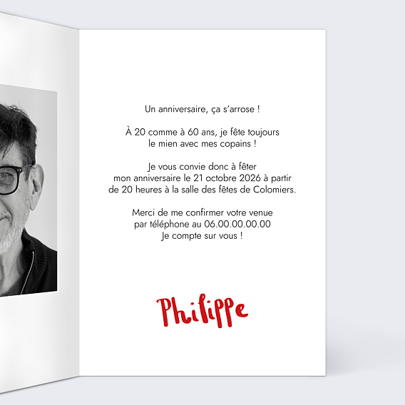 Invitation Anniversaire Adulte Prendre de la Bouteille