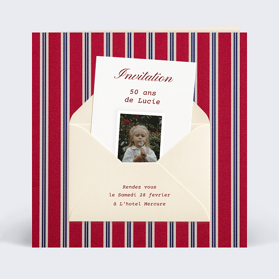 Invitation anniversaire Lettre