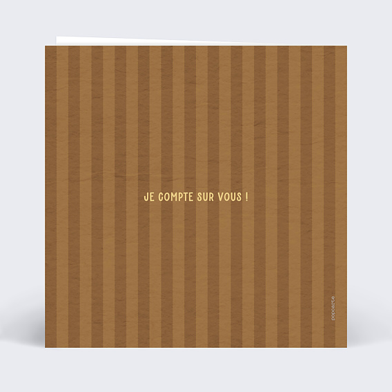 Invitation anniversaire Drôle de devinette Verso