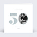 Invitation Anniversaire Adulte Photo Souvenir Argenté 50