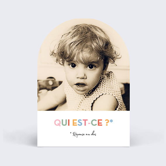 Invitation anniversaire Devinette Colorée