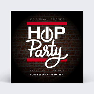 Invitation Anniversaire Virtuelle Hip Hop