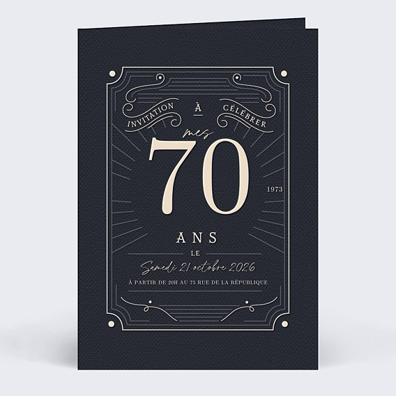 Invitation anniversaire Âge Vintage