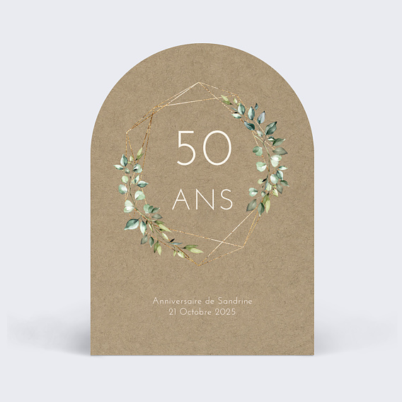 Invitation anniversaire Eucalyptus Elégant