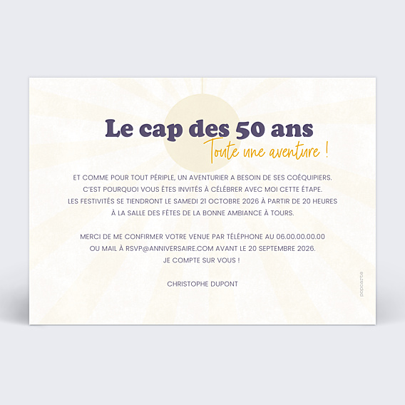 Invitation Anniversaire Adulte Disco Dancer
