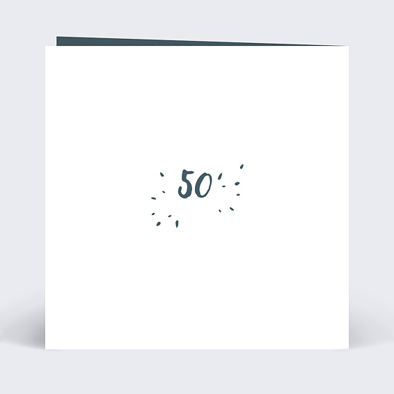 Invitation anniversaire Cadre Élégant Verso