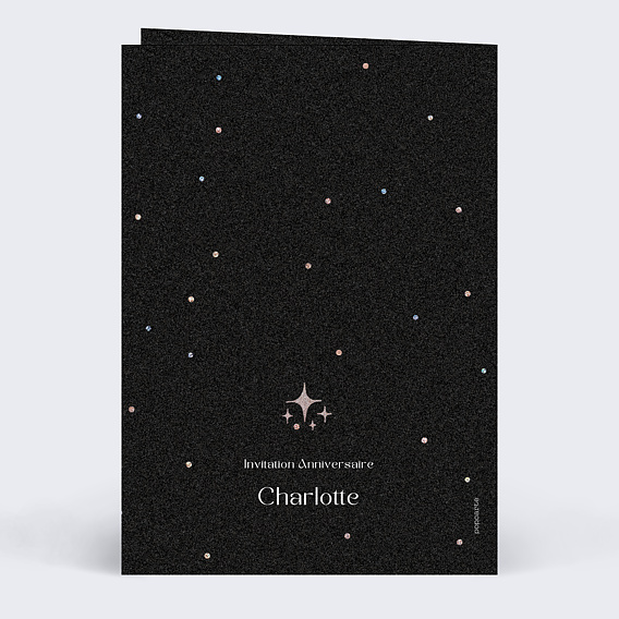 Invitation anniversaire Silver Star Verso