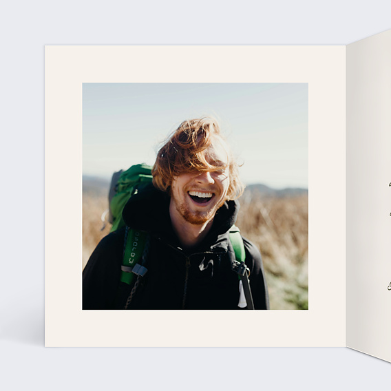 Invitation anniversaire A la montagne Intérieur Gauche