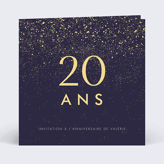 Invitation Anniversaire Adulte Pluie de fête avec graines