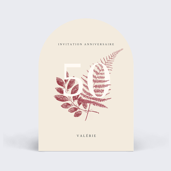 Invitation Anniversaire Adulte Esprit Floral 