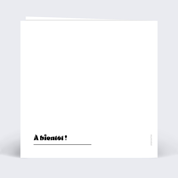 Invitation anniversaire 50 ans Moderne Verso