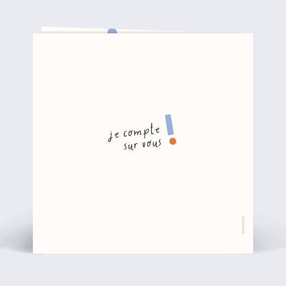 Invitation anniversaire Grand Évènement Verso