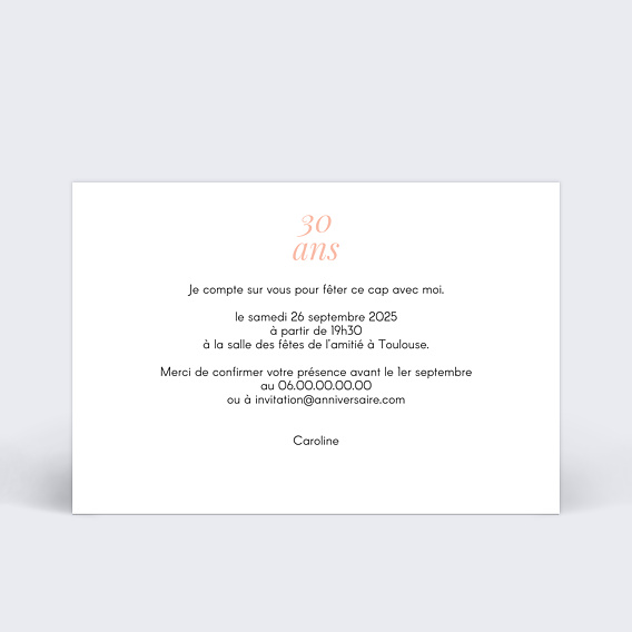 Invitation anniversaire Joli Multi Verso