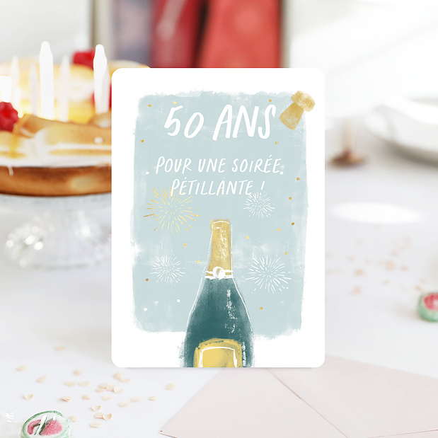 Invitation Anniversaire Adulte Soirée Pétillante