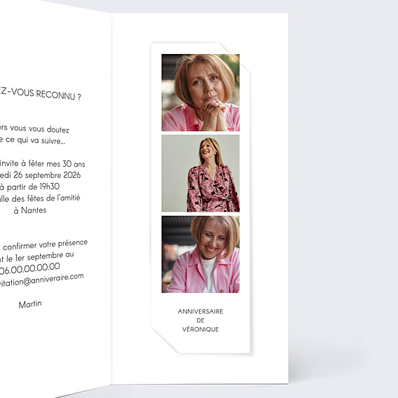 Invitation Anniversaire Adulte Typographie Cadre