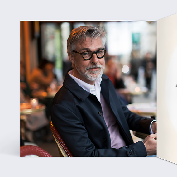 Invitation anniversaire Voiture Classique Intérieur Gauche