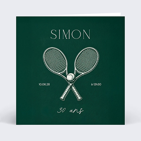 Invitation anniversaire Tennis club