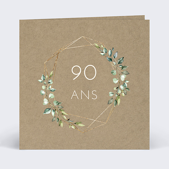 Invitation anniversaire Eucalyptus Elégant