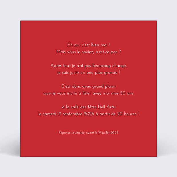 Invitation Anniversaire Devine Qui C'est Verso