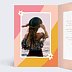 Invitation anniversaire Groovy flowers Intérieur Gauche