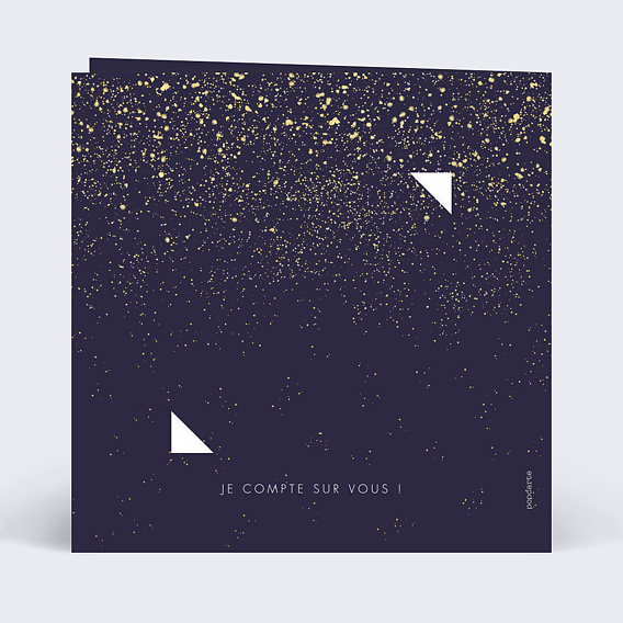 Invitation anniversaire Pluie de fête avec graines Verso