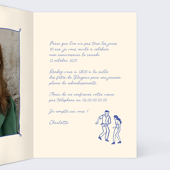 Invitation anniversaire Illustration fête Intérieur Droit