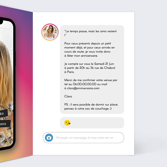 Invitation anniversaire Tendance Intérieur Droit