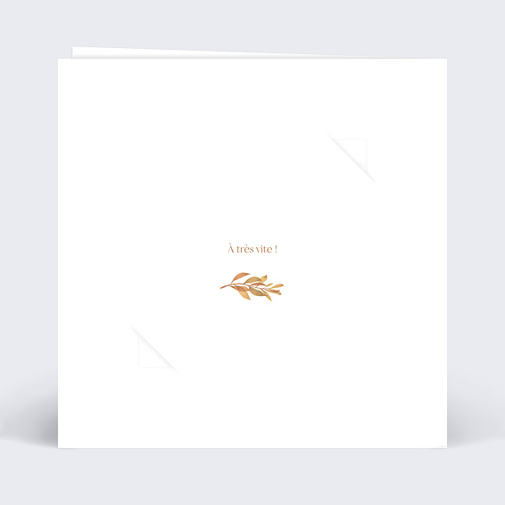 Invitation anniversaire Flower of Fall Graines à planter Verso