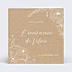 Invitation Anniversaire Adulte Gravure Fleurs Kraft