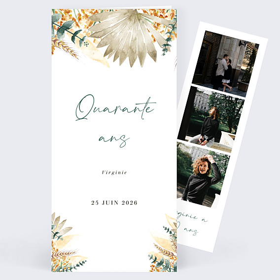 Invitation Anniversaire Adulte Bohemia