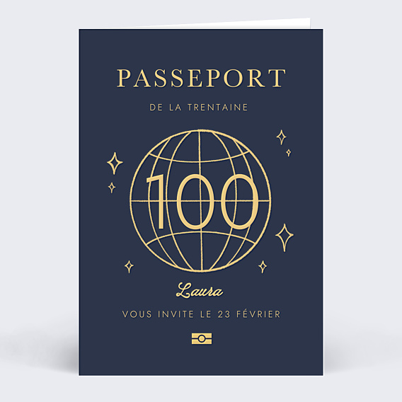 Invitation anniversaire Passeport