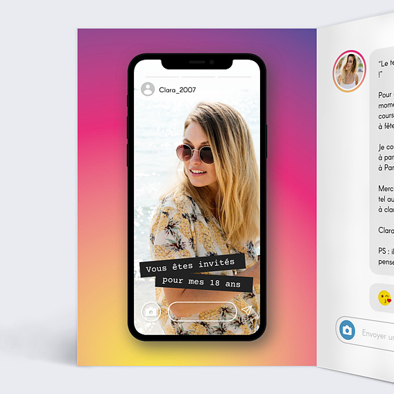 Invitation anniversaire Tendance Intérieur Gauche