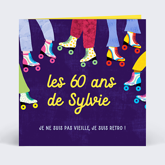 Invitation anniversaire Roller Disco