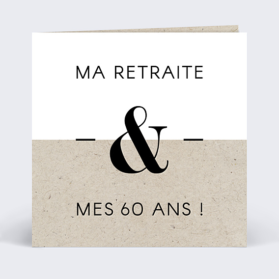 Invitation Anniversaire Adulte Retraite Esperluette Chiné