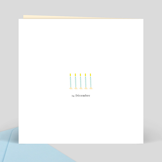 Invitation anniversaire Découpe 50 Verso