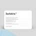 Invitation anniversaire Cadre Blanc avec Cœur Verso