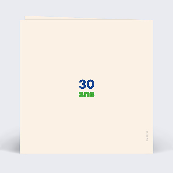 Invitation anniversaire Portrait en figurine Verso