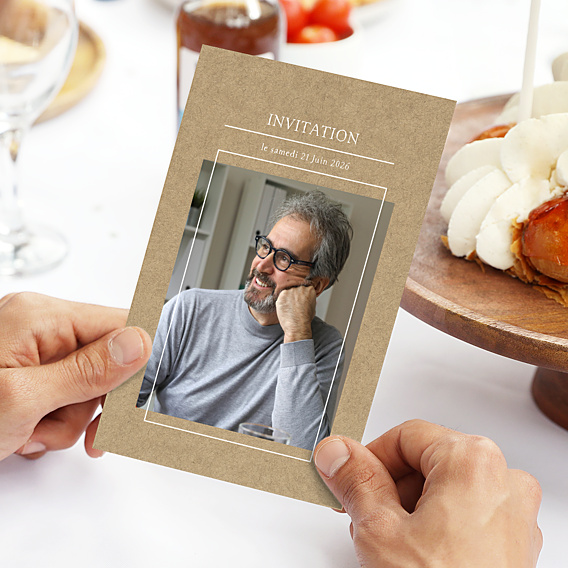Invitation Anniversaire Adulte Liseré